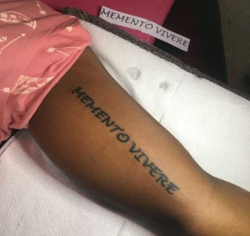 Arm Lettering Tattoo