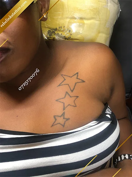 star-tattoos-on-breast
