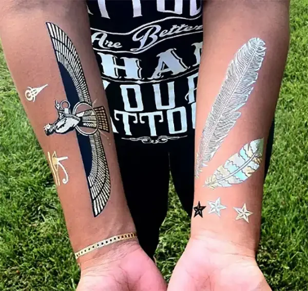 metallic-tattoos
