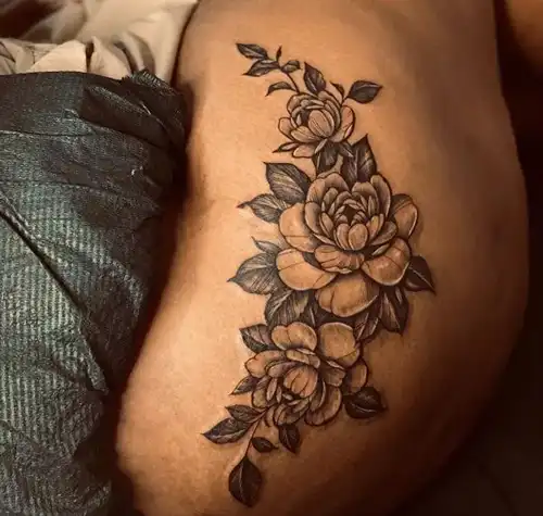 neo-traditional-floral-tattoo