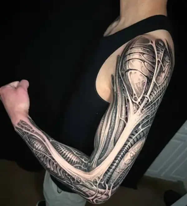 biomechanical-integration-of-organic-and-mechanical-elements-tattoo