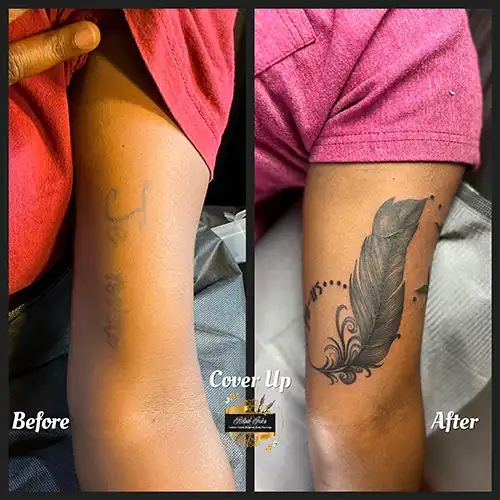 black-and-grey-feather-tattoo